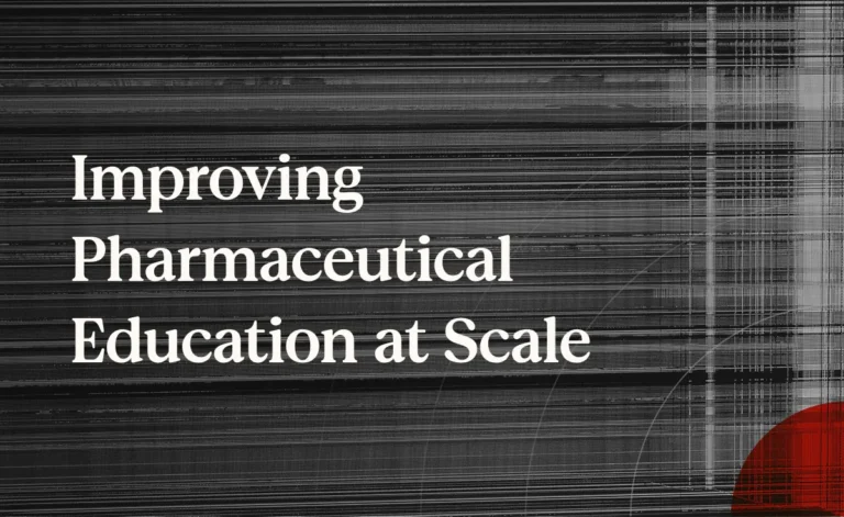 Improving Pharmaceutical Education at Scale 